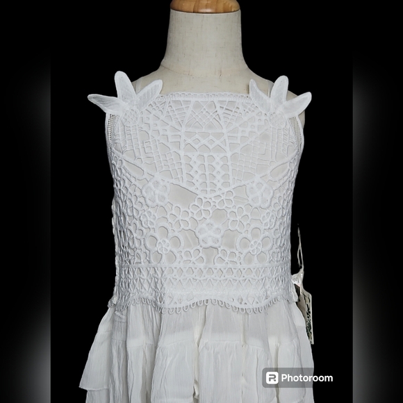 Chelsea & Violet Girls Top White Size Med - Picture 3 of 5